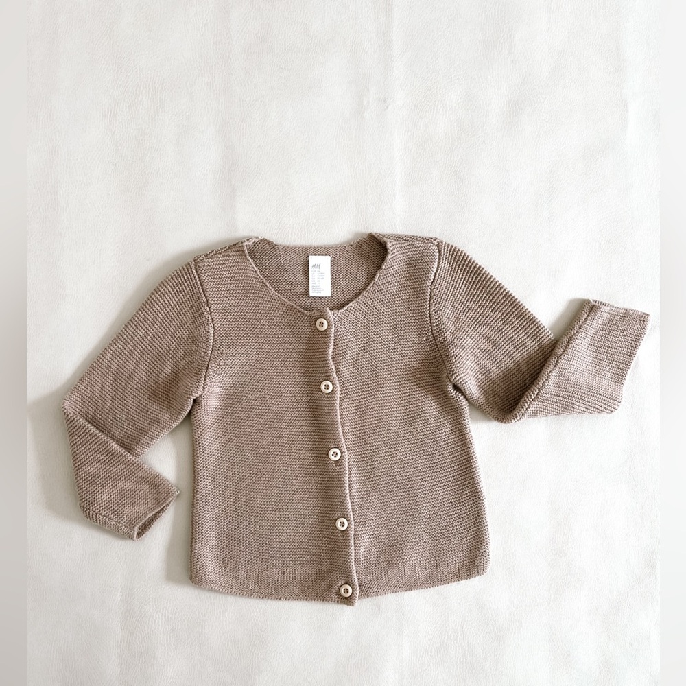 H&M Knit Cardigan - Brown 12-18 VGUC